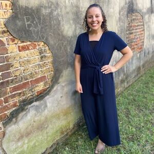 Elegant navy  Wrap romper